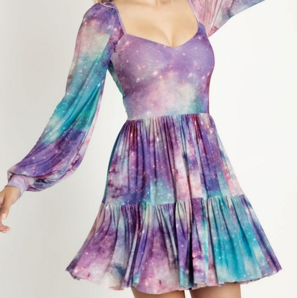 Blackmilk Dresses & Skirts - Blackmilk limited galaxy print skater dress